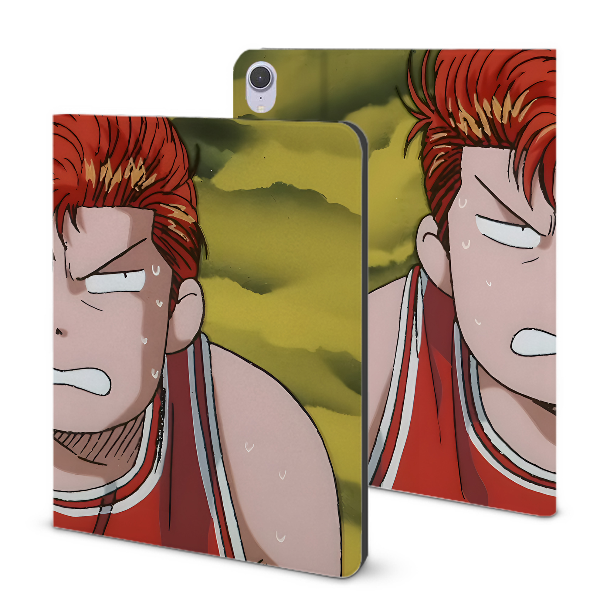 （画像用） SLAM DUNK／スラムダンク IPad ケース ブック型 PUレザー TPU 耐衝撃 軽量 薄型 ペン収納なし 全面保護 IPad 各モデル対応